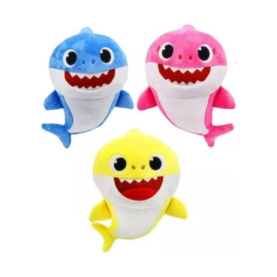 3 Peluche Baby Shark 35cm Con Sonido Brillará2023