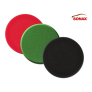 Sonax Kit Esponjas (3) Pulidora Rotativa Roja Verde Negra 6 