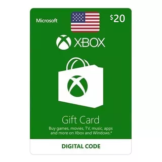 Tarjeta Xbox Live Gift Card Microsoft Código Digital 20