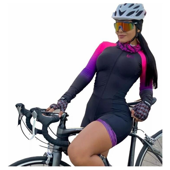 Kafitt Maillot Ciclismo Mujer Mono Manga Larga Una Pieza