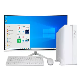 Computador Pc Slim Branco I7 16gb Ram Ssd 480gb Tela 23 Wifi