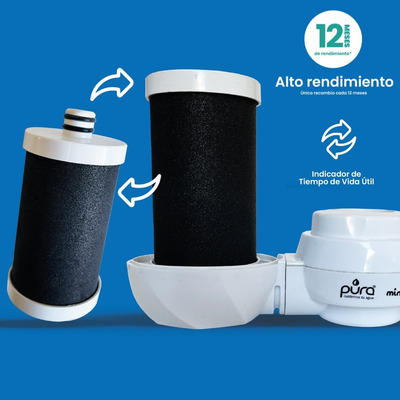 Repuesto Núcleo Interno Filtro Purificador Agua Pura Mini Mantenimiento Anual 12 Meses. Agua Libre De Cloro E Impurezas. +salud Y Bienestar, Agua De Calidad Pura