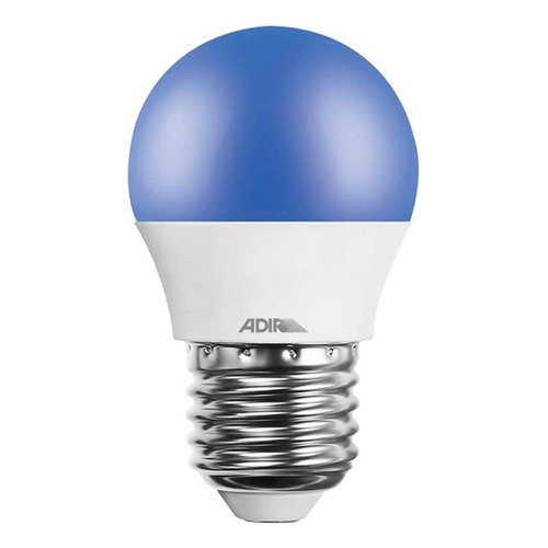 Mini Foco De Color Led Tipo Bulbo Adir 10w  E-27 Colores Color de la luz Azul