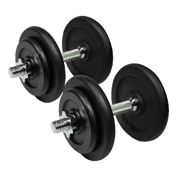 Par Mancuernas Discos Acero 35kg Gym Fitness Musculacion