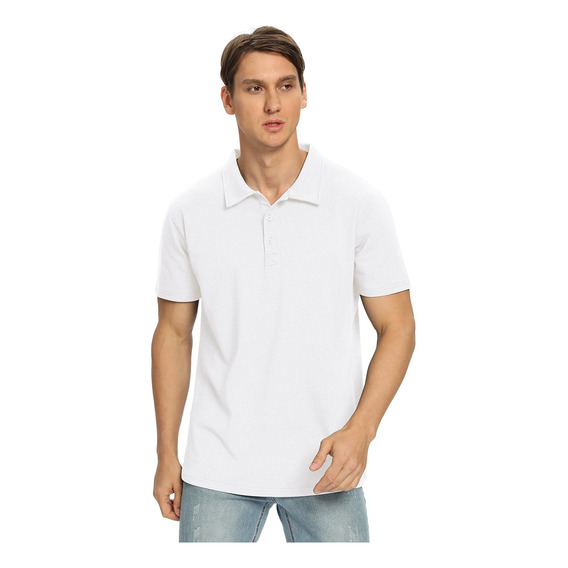 Playera Tipo Polo Hombre Calidad Casual Manga Corta Algodón