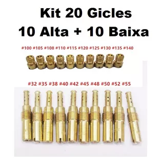 Kit 20 Giclês Carburador Gigles Cg 125 Cg 150 Titan Honda