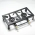Anafe a Gas con 2 Hornallas Portatil Camping Color Negro
