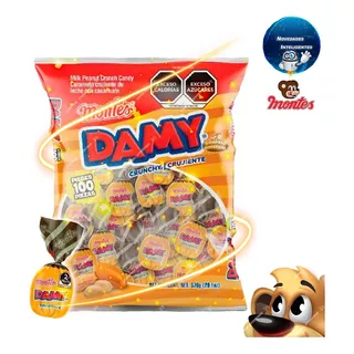 Montes Damy Caramelo Crujiente Leche Cacahuate 100 Pz 570 Gr