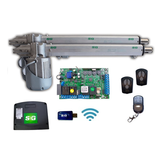 Kit Duo Combat 1/4 Hp Seg Porton Abatible Con Modulo Wifi