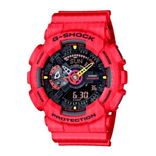 Reloj Casio G-shock Ga-110sgh-4adr Análogo-digital Color de la correa Rojo Color del bisel Negro Color del fondo Rojo