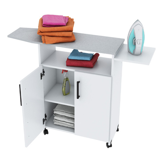 Mueble Organizador Centro De Planchado Blanco Imperdible!