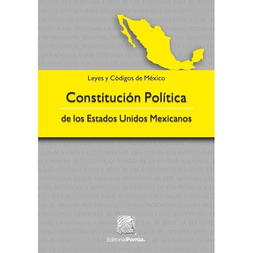 Constitución Política De Los Estados Unidos Mexicanos 2023, De Editorial Porrúa México. Editorial Porrúa, Tapa Blanda En Español, 2023