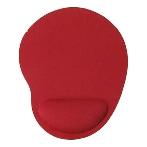 Mouse Pad Almohadilla Gel Microfibra Erganomico Color Rojo