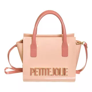 Bolsa Petite Jolie Love Estilo Tote Logo Mania Nude Único