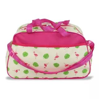 Bolsa Sacola Escolar Viagem Passeio Infantil Flamingo Cor Rosa Cor Da Correia De Ombro Rosa