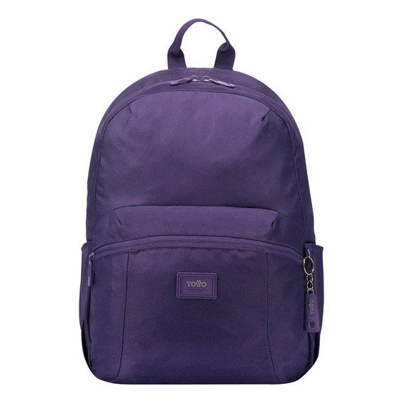 Mochila Escolar Para Mujer Porta Laptop 14  Trik M Totto Color Violeta Diseño de la tela Liso