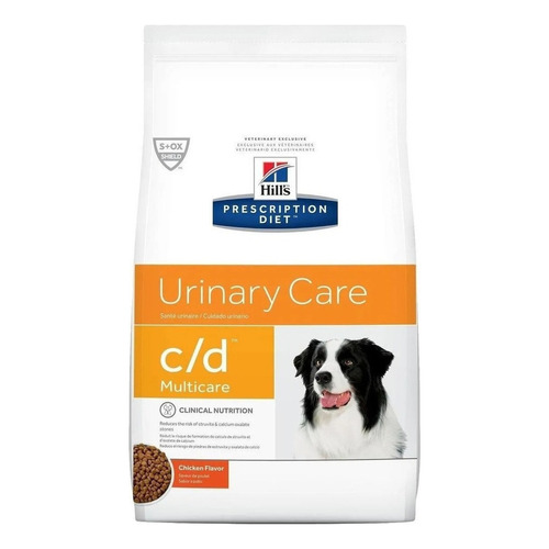 Alimento Hill's Prescription Diet Urinary Care c/d Multicare para perro senior todos los tamaños sabor pollo en bolsa de 8.5lb