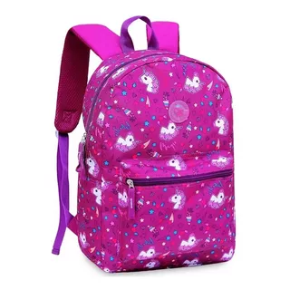 Mochila Escolar Juvenil G Clio Mf2154 Unicórnio Cor Violeta