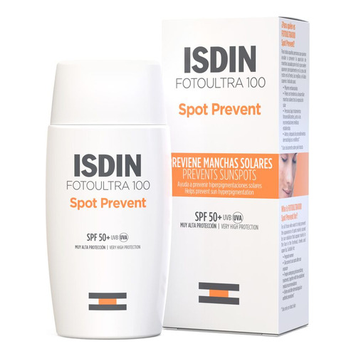 Protector solar Isdin Fusion Fluid FPS 50 Spot Prevent en crema de 50 mL