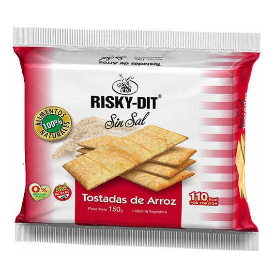 Oferta! Tostadas De Arroz Risky Dit Sin Sal 150g Sin Tacc