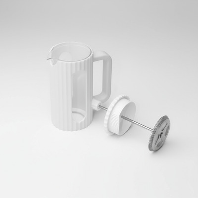 Cafetera Prensa Francesa Sakura Infusa (8 Pocilos) 192100w P Blanca