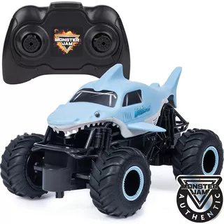 Vehículos A Control Remoto Monster Jam Radio 1:24, Megalodon Color Verde Oscuro