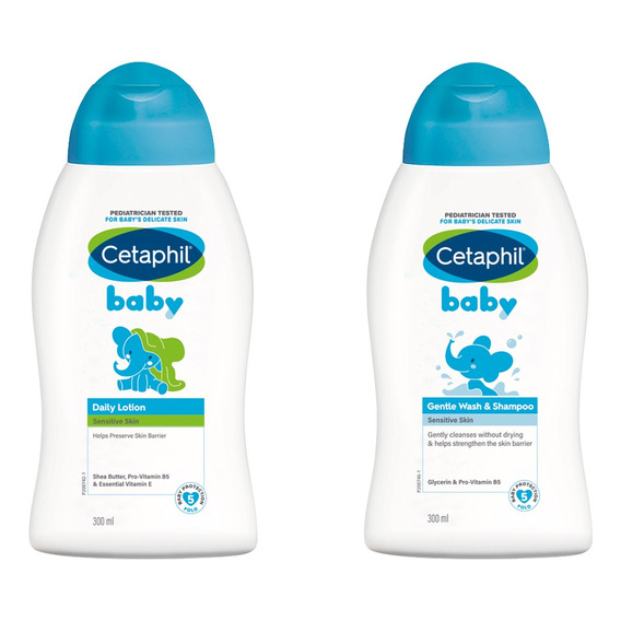 Combo Cetaphil Baby Shampoo + Locion X 300 Ml