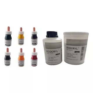 Pack X 6 Colorantes Liquidos Resina Ecocryl 1400 Kgs 