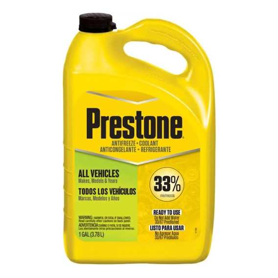 Refrigerante Prestone Verde 33% Universal Listo Para Usar Gl