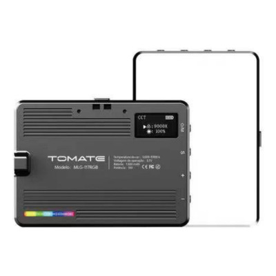 Luz De Preenchimento Rgb Mobile Para Câmera Tablet Celular Estrutura Preto Com Branco 110v/220v