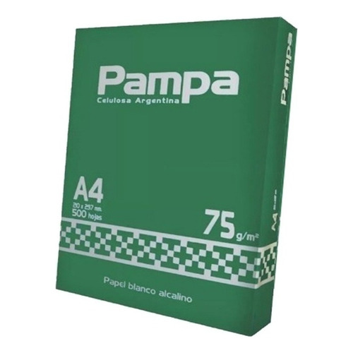 Resma Pampa A4 500 Hojas 75gr Color del papel Blanco