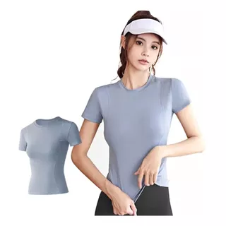 Camiseta De Manga Corta De Secado Rápido Para Yoga Correr