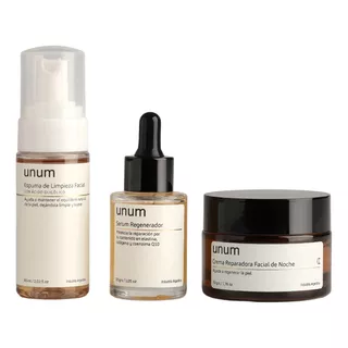 Kit Espuma Limpieza Facial Serum Regenerador Crema Noche