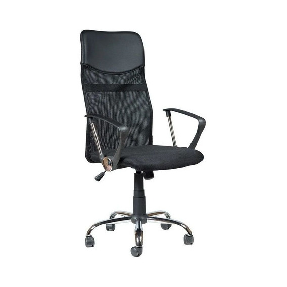 Silla De Escritorio Imback Ejecutiva Mesh Negra Con Tapizado De Mesh Y Cuero Sintético