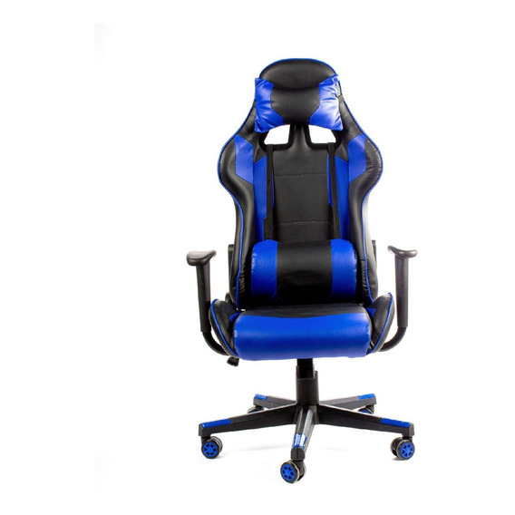 Silla de escritorio Urban Design SA-R-4 gamer ergonómica  azul con tapizado de cuero sintético