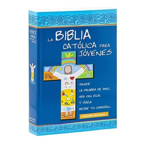 Libro Biblia Católica Para Jóvenes Dos Tintas Letra Grande