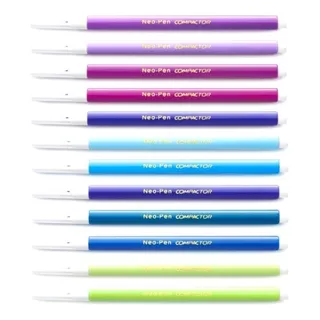 Canetinhas Coloridas 36 Cores Neo Pen Gigante Compactor