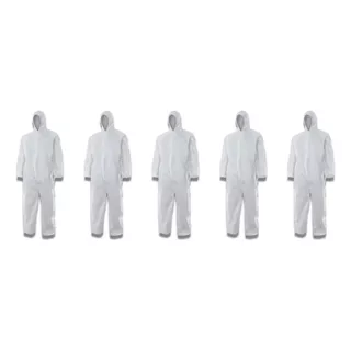 Pack 5 Unidades De Buzo Desechable Color Blanco Modelo Ntx