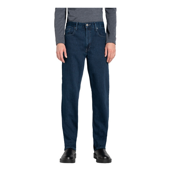 Pantalón Oggi Hombre Mezclilla Azul Oscuro Power Straight