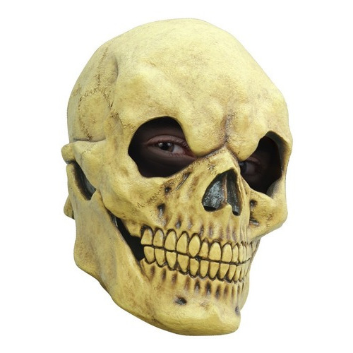 Máscara Calavera Cráneo Muerte Látex Halloween Terror 26157 Color Hueso