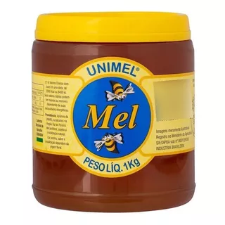 Pote Mel De Abelha Florada Silvestre 1kg 100% Puro Unimel