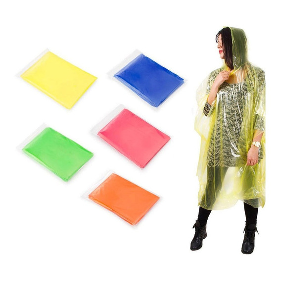 Capa / Poncho Impermeable Plástico Para Lluvia X 24 Unidades
