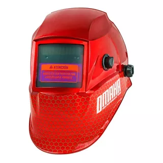 Mascara Para Soldar Fotosensible Omaha Automatica Wh-299ha Color Rojo Panal De Abeja