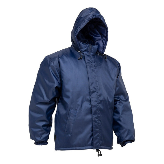 Campera Básica Trucker De Trabajo Impermeable Abrigo Azul