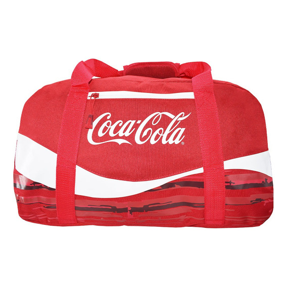 Bolsa Deportiva Viaje Coca Cola® Gym ,maleta Deportiva Color Rojo Lisa