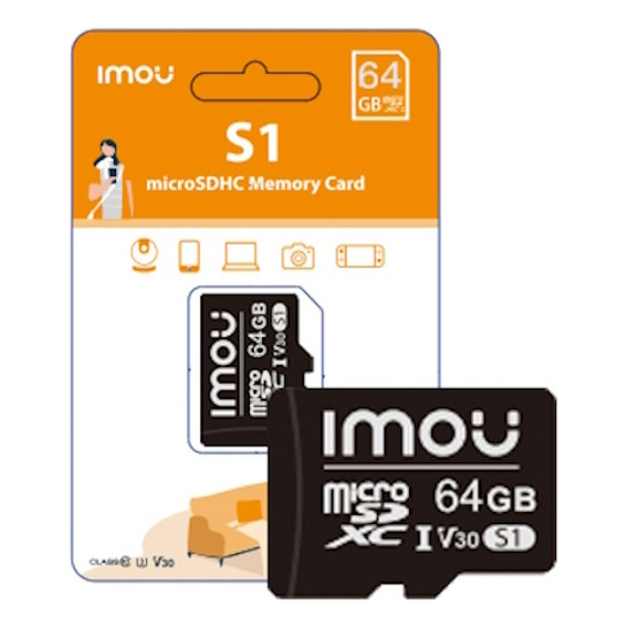 Tarjeta De Memoria Imou Microsd Sdhc S1 C10 Interior 64gb