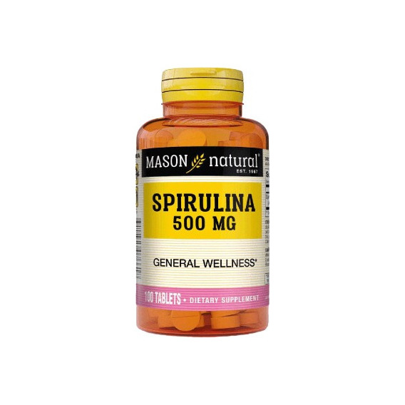 Spirulina 500 Mg Mason Natural Vitaminas & Minerales 100tabs