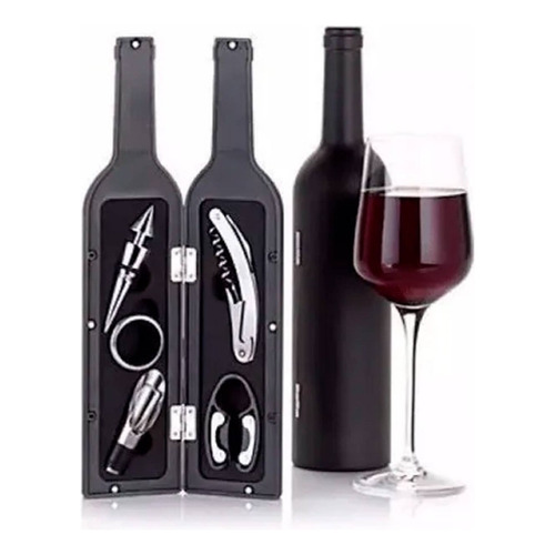 Set De Vino Sacacorchos Con Forma De Botella