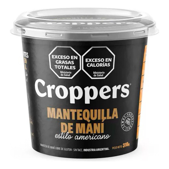 Mantequilla De Mani Croppers Estilo Americano 310gr Vegano