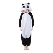 Pijama Kigurumi Polar Oso Panda Para Niños Y Niñas